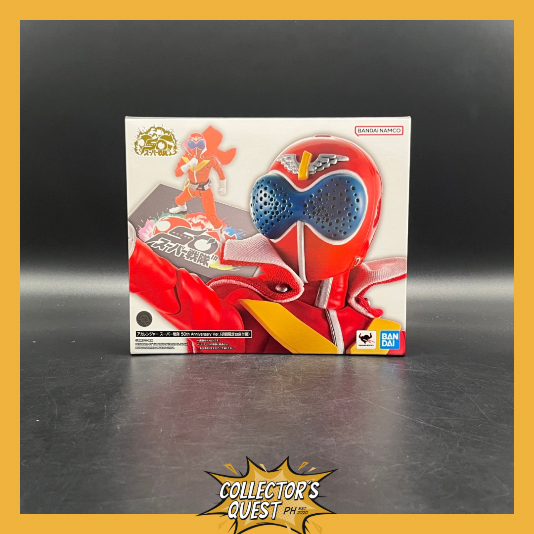 (IN STOCK) Bandai SHFiguarts (Shinkoccou Seihou) Akarenger Super Sentai 50th Anniversary Ver. (Initial Limited Edition Stand Included) Action Figure