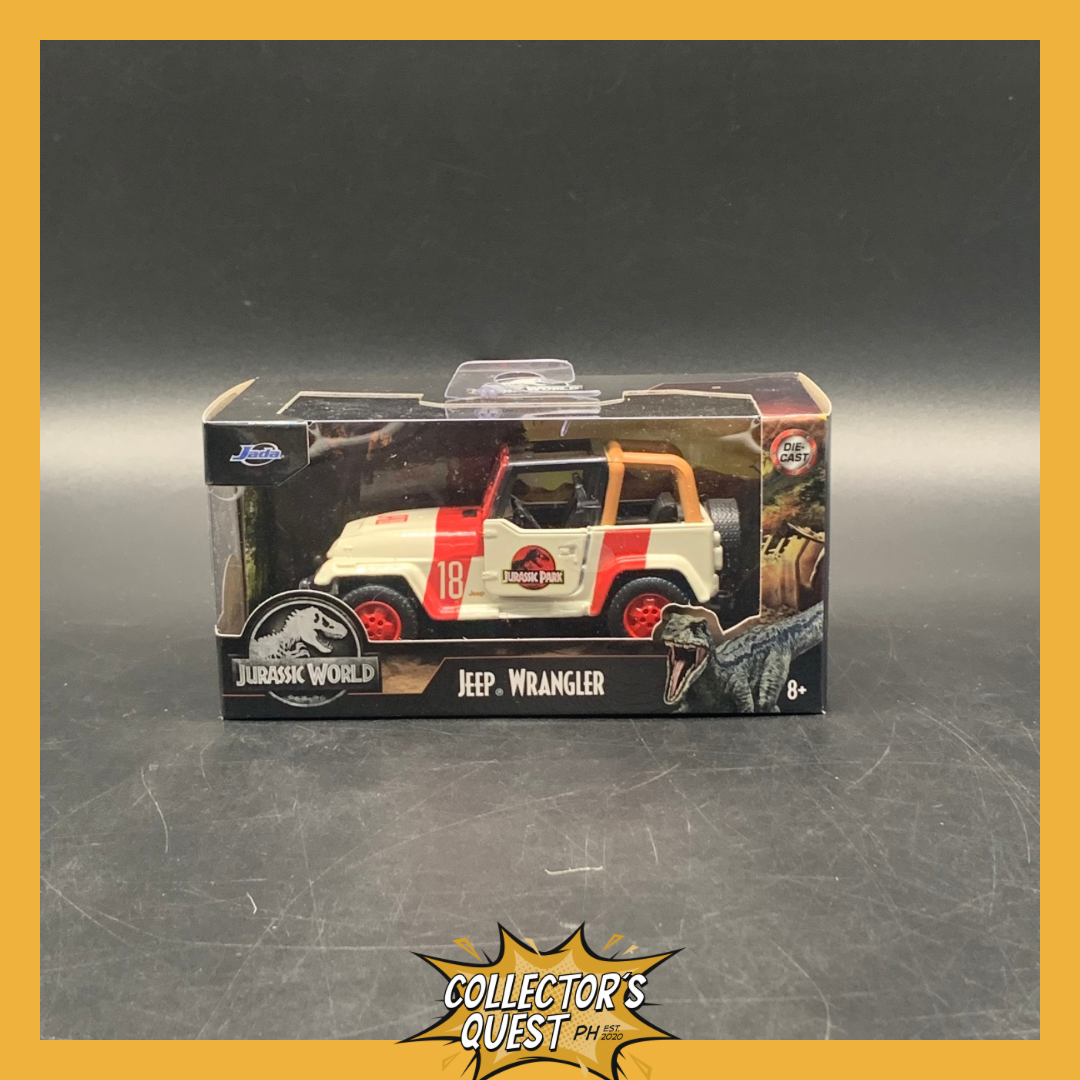 (IN STOCK) JADA TOYS 1:32 Scale Hollywood Rides Jurassic Park 1992 Jeep Wrangler 18 Diecast Vehicle