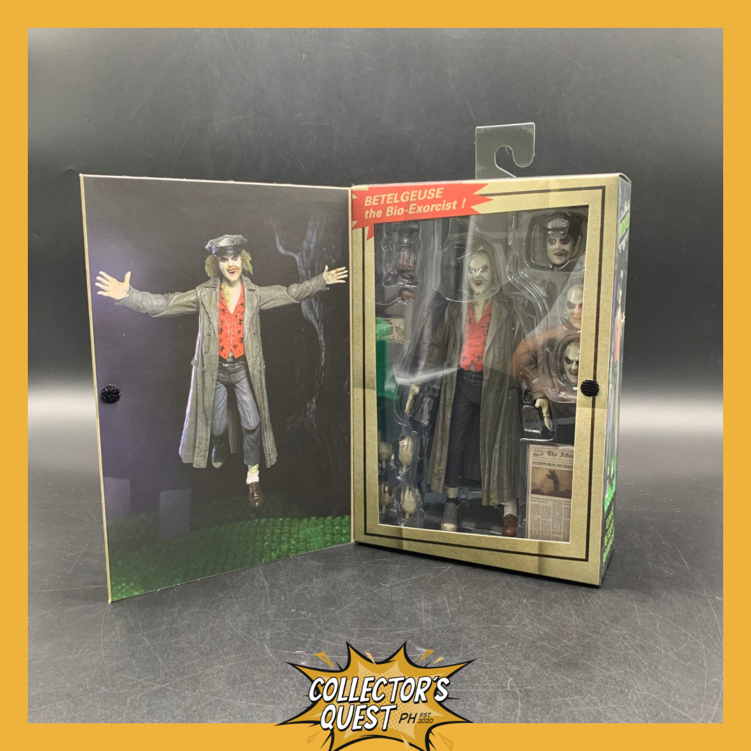 (IN STOCK) Beetlejuice (1988) – 7″ Scale Action Figure – Ultimate Beetlejuice Tourguide Bio Excorcist