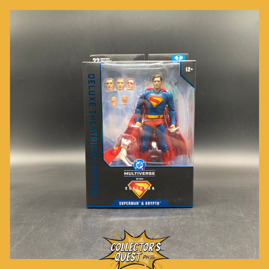 (IN STOCK) DC Mcfarlane Theatrical Deluxe Edition Superman & Krypto Action Figure