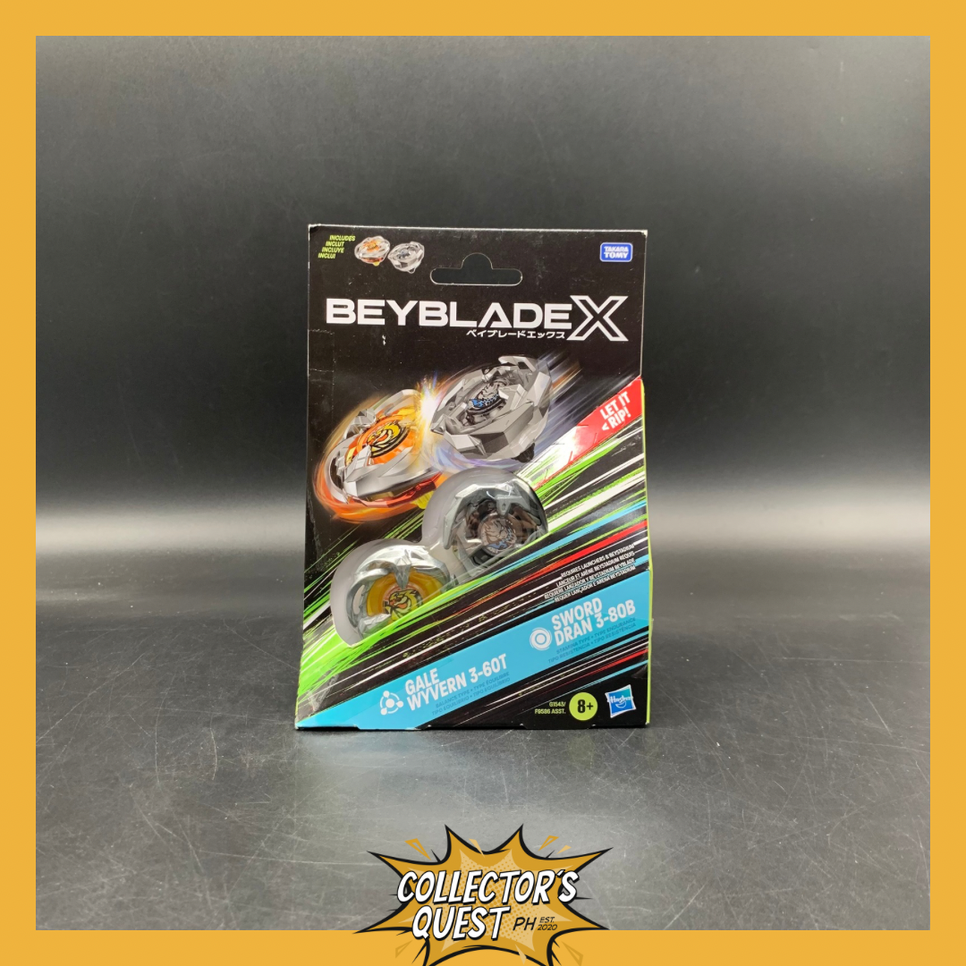 (IN STOCK) Beyblade X Gale Wyvern 3-60T & Sword Dran 3-80B Dual Pack Set