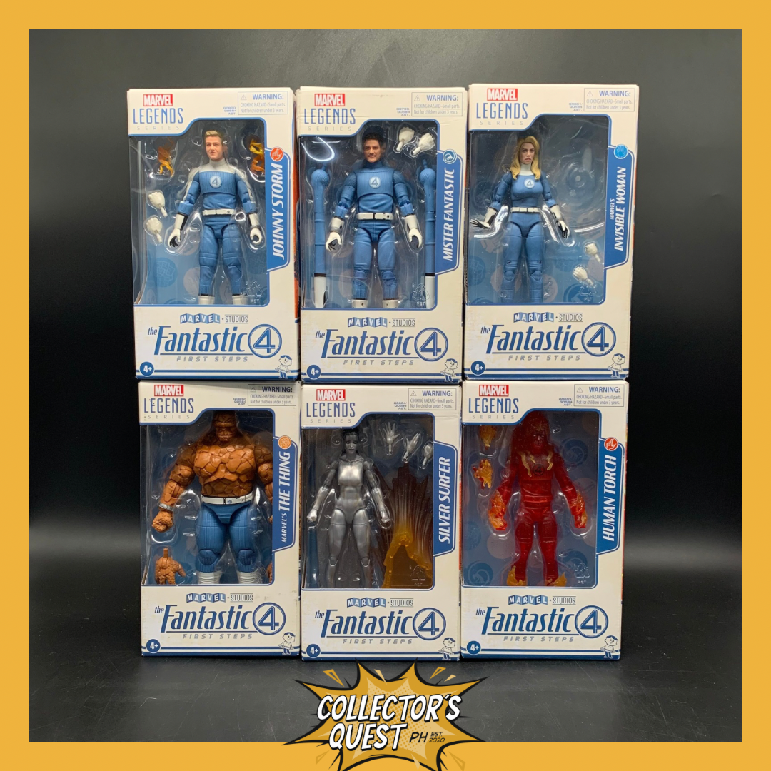 (IN STOCK) Marvel Legends Fantastic Four Set of 6: Mister Fantastic, Invisible Woman, Johnny Storm, The Thing, Silver Surfer , The Thing & Silver Surfer, Human Torch Action Figure Set