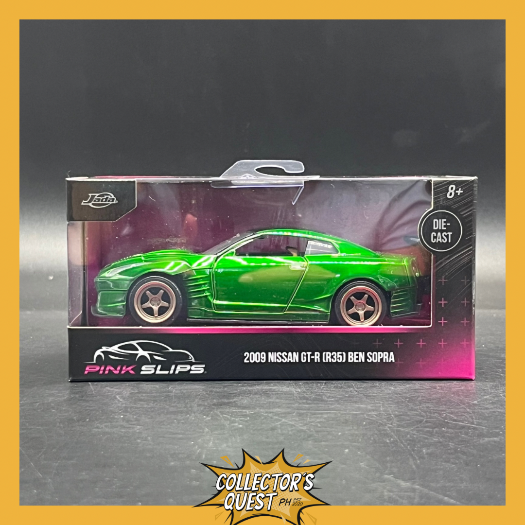 (IN STOCK) 36428 Jada Toys 1:32 Scale Pink Slips 2009 Nissan GT-R (R35) Ben Sopra Diecast Vehicle