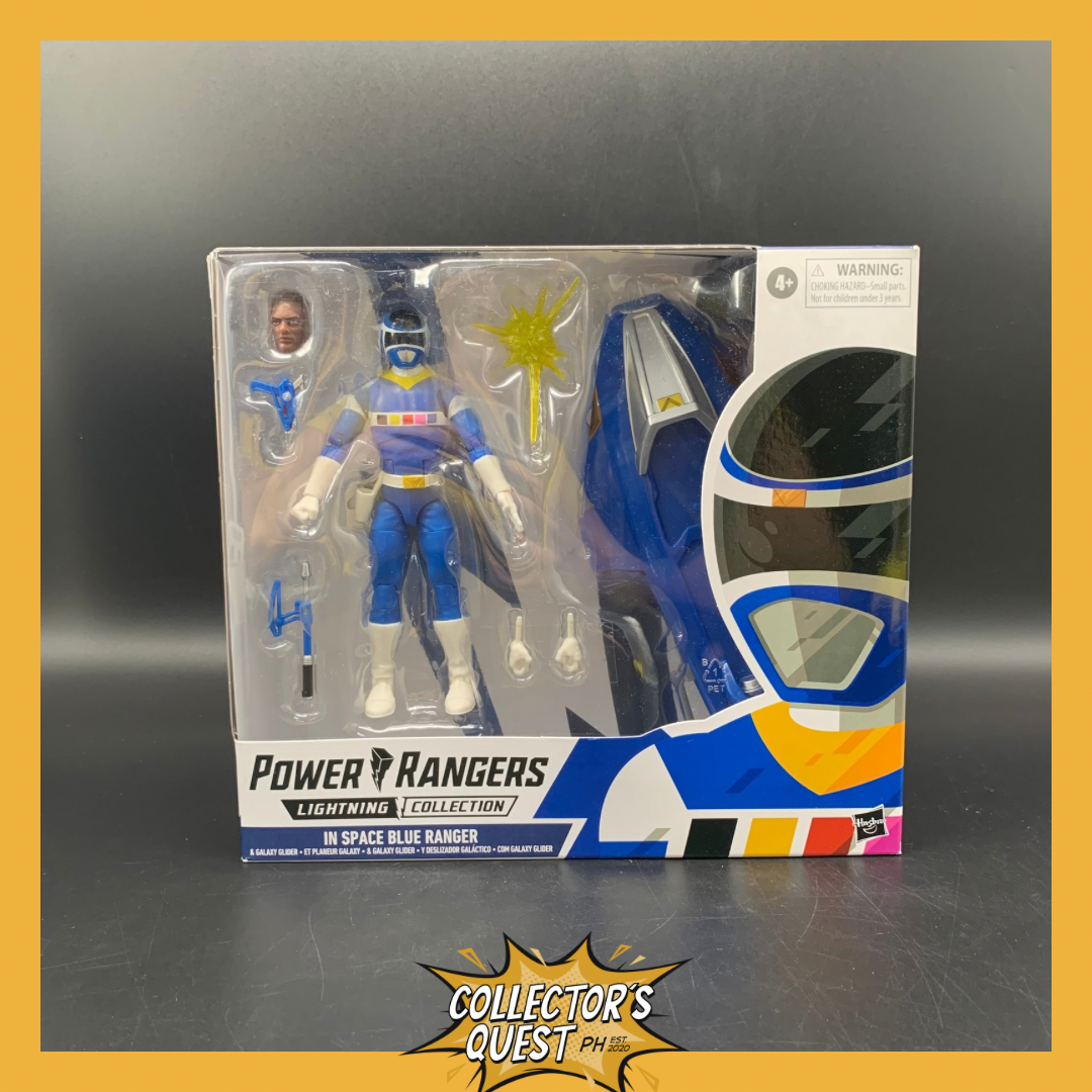 (IN STOCK) Power Rangers Lightning Collection In Space Blue Ranger with Galaxy Glider Action Figure