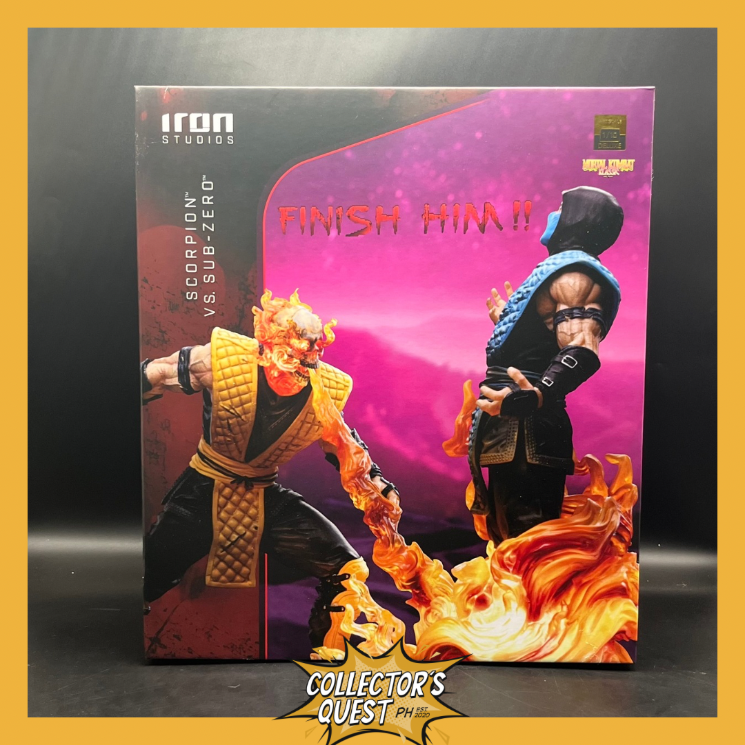 (IN STOCK) Iron Studios Scorpion vs Subzero with Light Mortal Kombat Art Scale 1/10 Statue