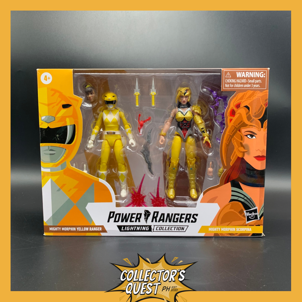 (IN STOCK) Power Rangers Lightning Collection Mighty Morphin Yellow Ranger Aisha Vs. Scorpina 2-Pack Action Figure