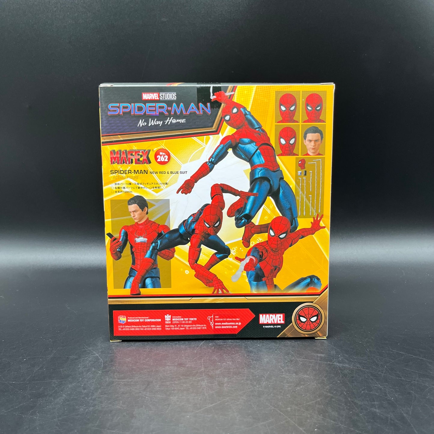(IN STOCK) MAFEX No. 262 Spiderman No Way Home Spider-man New Red & Blue Suit Action Figure