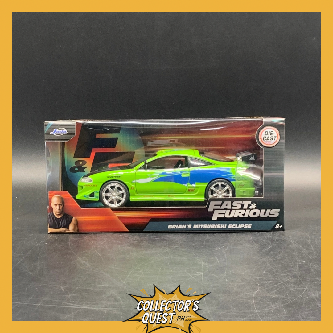 (IN STOCK) JADA TOYS 1:32 Scale Fast & Furious 1995 Mitsubishi Eclipse Green Diecast Vehicle