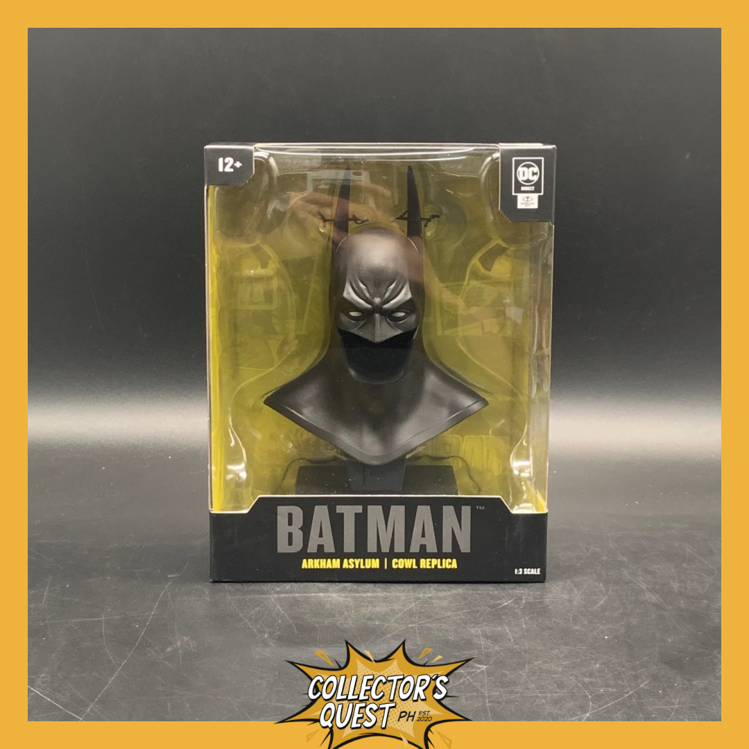 (IN STOCK) Mcfarlane DC Direct 1/3 Scale Batman (Arkham Asylum) Cowl Replica