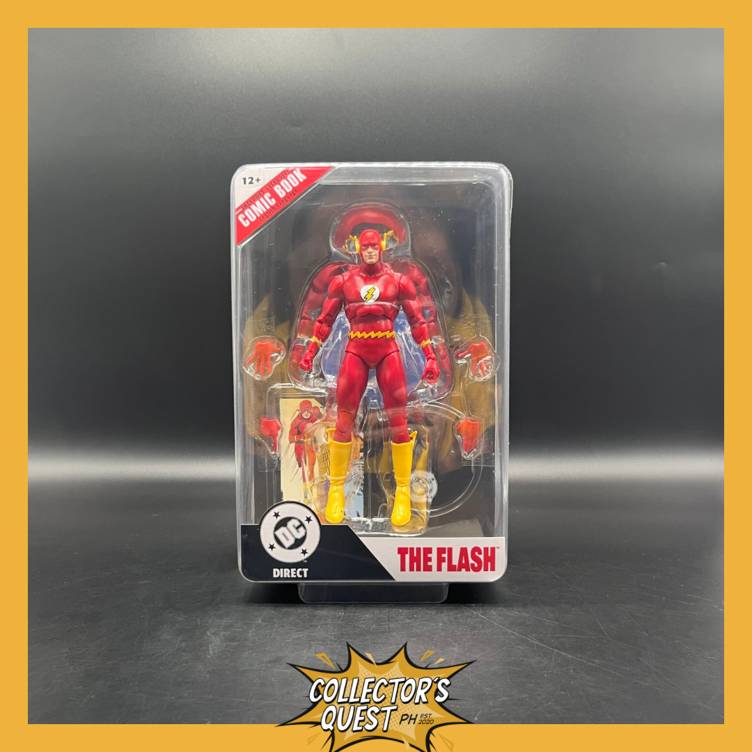(IN STOCK) DC Direct 7IN Figure With Comic - WV11 - Flash 123 -Barry Allen Flash Action Figure