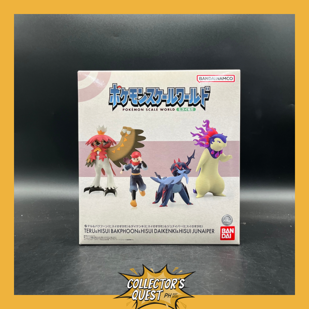 (IN STOCK) Pokemon Scale World Hisui Region Rei & Typhlosion (Hisuian Form) & Decidueye (Hisuian Form) Samurott (Hisuian Form) Figure