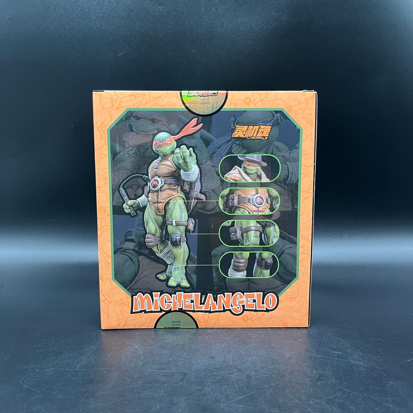 (IN STOCK) LINGJIHUN Ninja Turtles Series Michaelangelo Action Figure