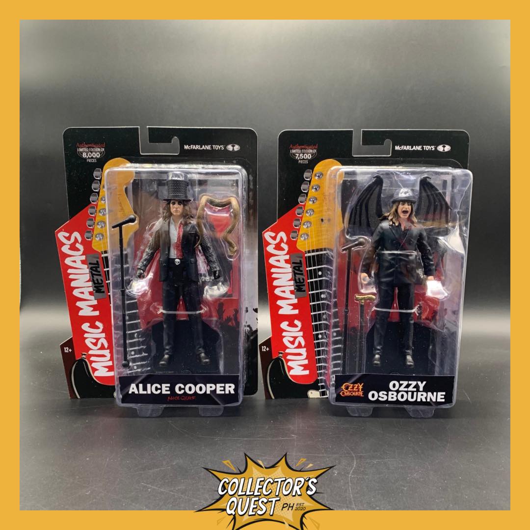 (IN STOCK) Mcfarlane Toys Alice Cooper/Ozzy Osbourne Bundle (2) (Music Maniacs: Metal) 6" Figures