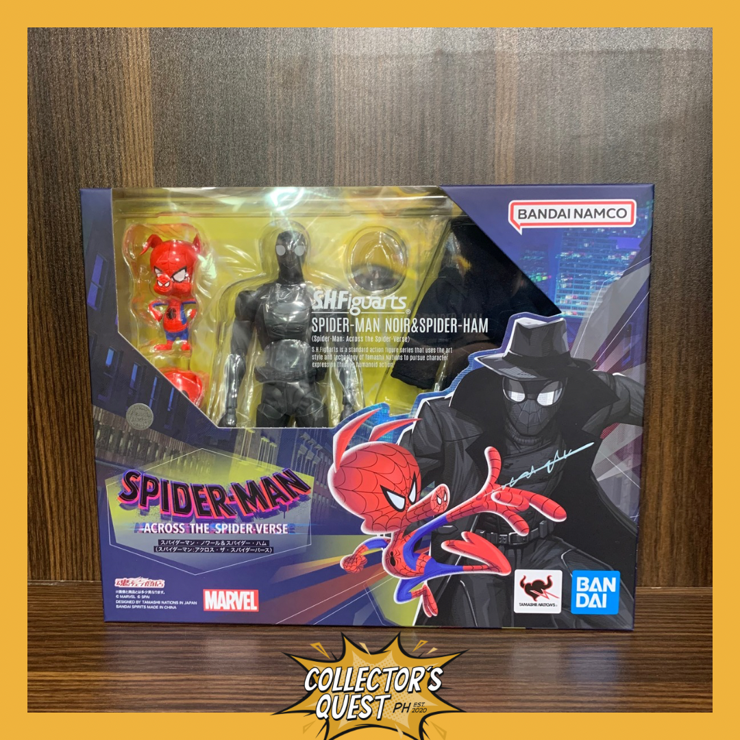(IN STOCK) Bandai SHFiguarts Spiderman Noir & Spider-Ham (Spiderman: Across the Spider-verse) Action Figure