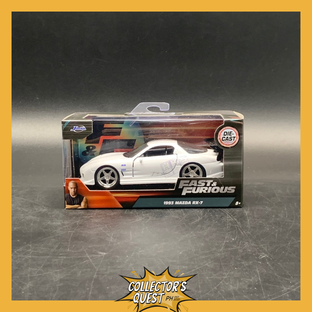 (IN STOCK) Jada Toys 1:32 Fast & Furious HKS 1993 Mazda RX-7- Glossy White Diecast Vehicle