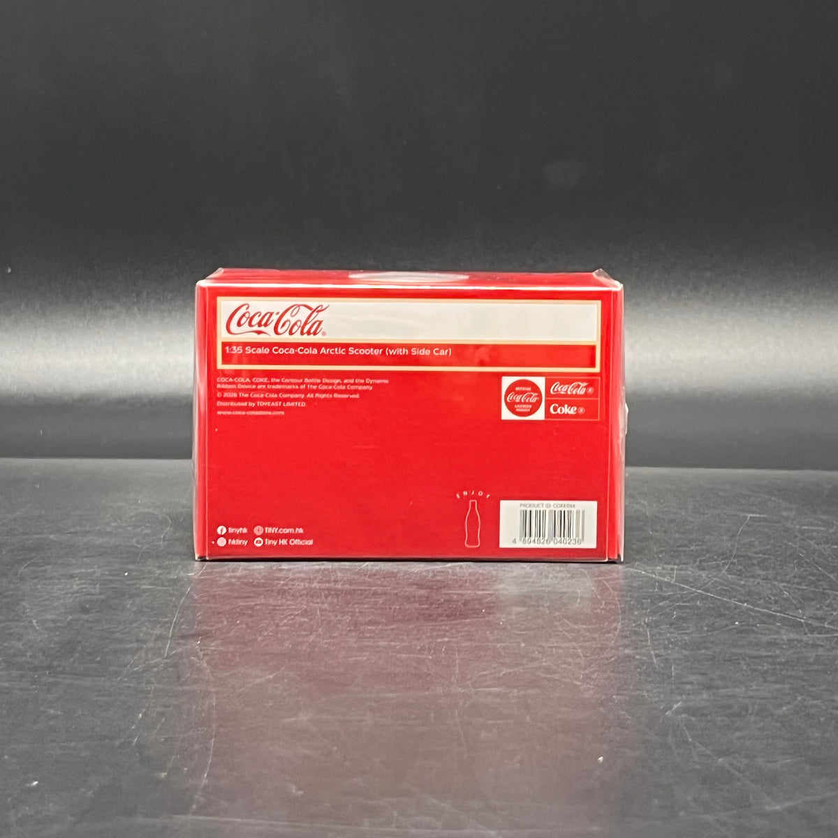 (IN STOCK) COKE094 Tiny City Scooter Sidecar Coca-Cola Diecast Vehicle
