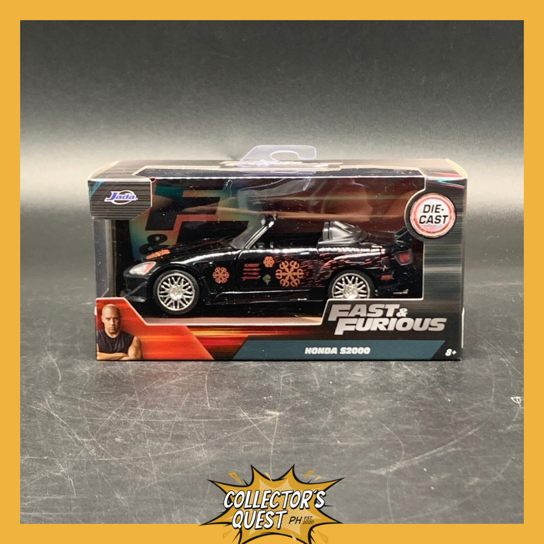 (IN STOCK) 99543 Jada Toys 1:32 Scale Fast & Furious Johnny's 2001 Honda S2000 Free Rolling Diecast Vehicle