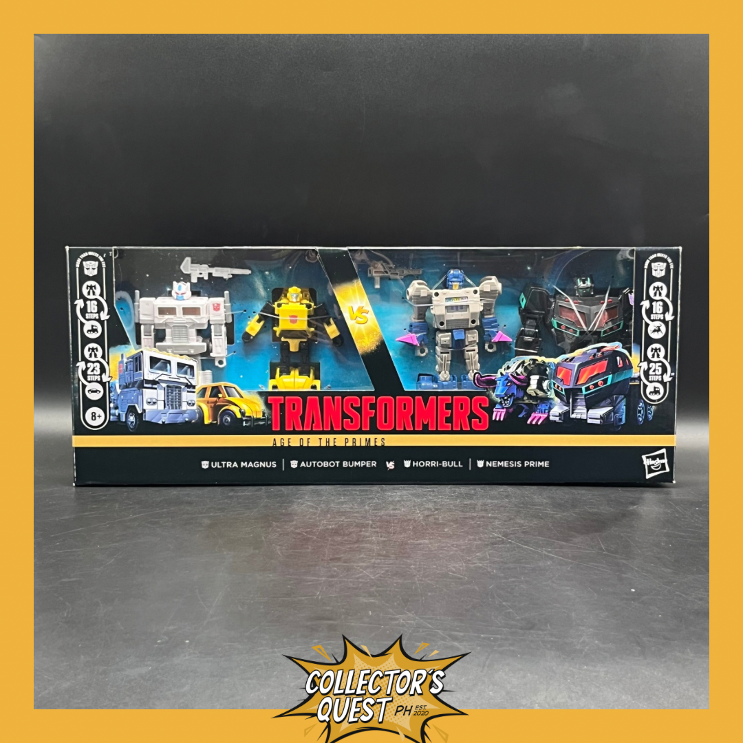 (IN STOCK) Transformers Age of the Primes Ultra Magnus, Autobot Bumper, Horri-Bull, and Nemesis Prime 4 Pack Action Figure