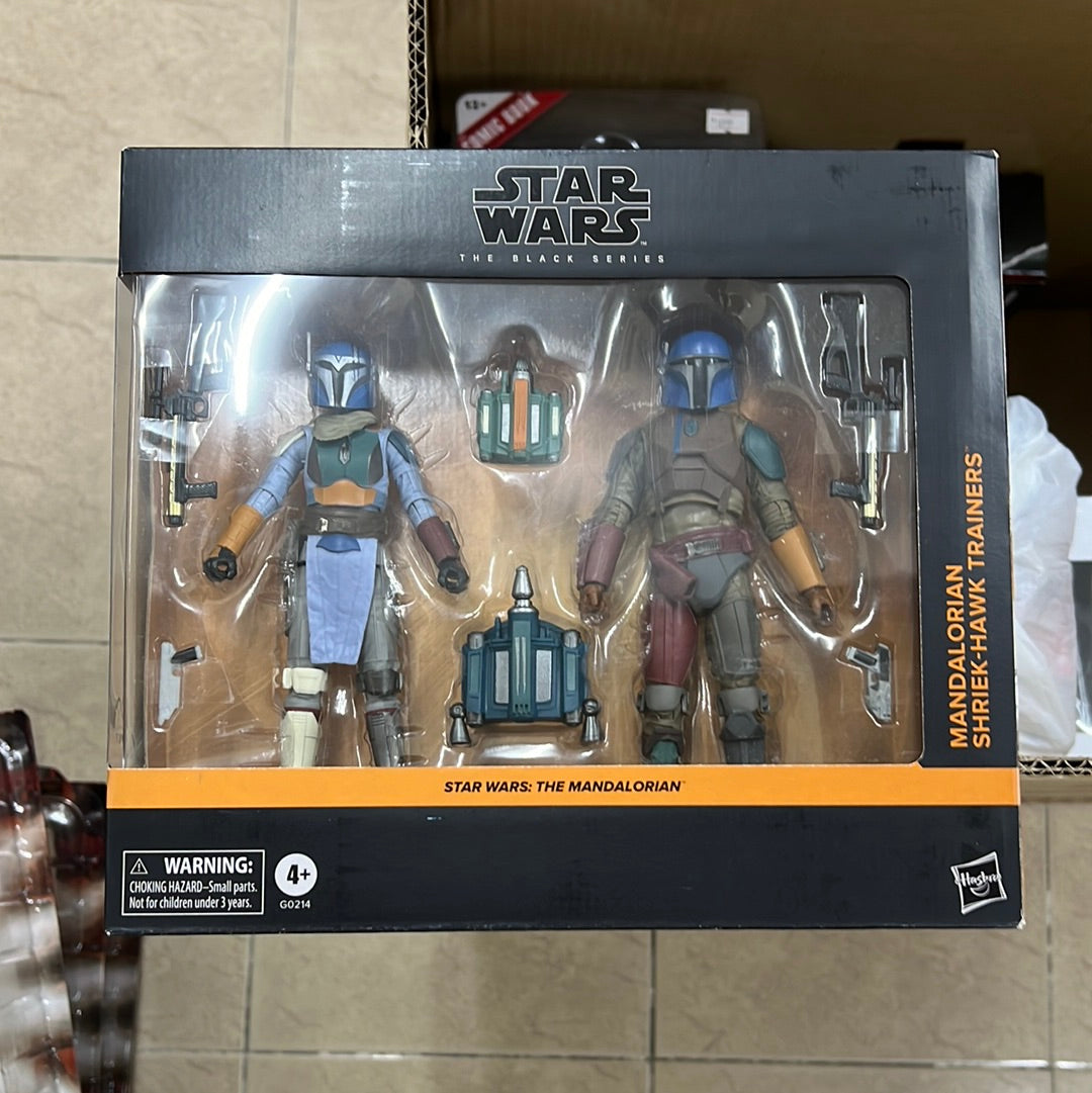 (IN STOCK) Star Wars Black Series Mandalorian & Shriek Hawk Trainers 2-Pack Action Figure Set
