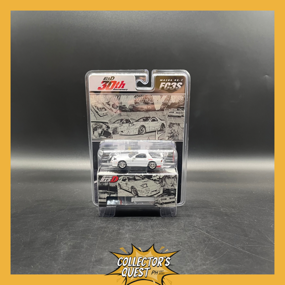 (IN STOCK) Hobby JAPAN HJ64 1:64 Diecast Model Car - MAZDA RX-7 (FC3S) RedSuns | INITIAL D Ryosuke Takahashi VS Takumi Fujiwara (Blister Packaging) (WHITE PACKAGING)