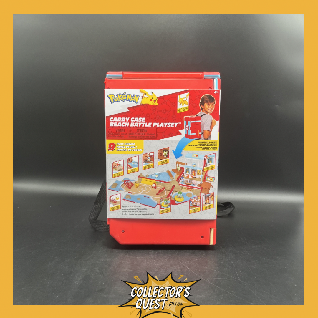 (IN STOCK) Jazwares Pokémon Carry Case Beach Battle Playset