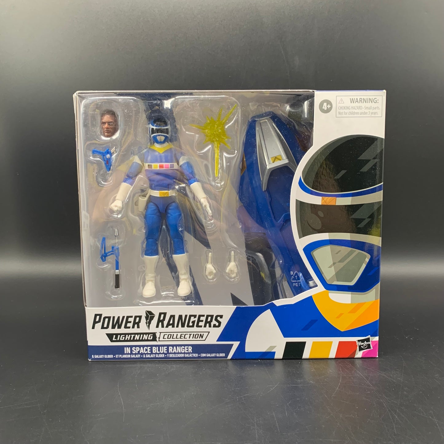 (IN STOCK) Power Rangers Lightning Collection In Space Blue Ranger with Galaxy Glider Action Figure