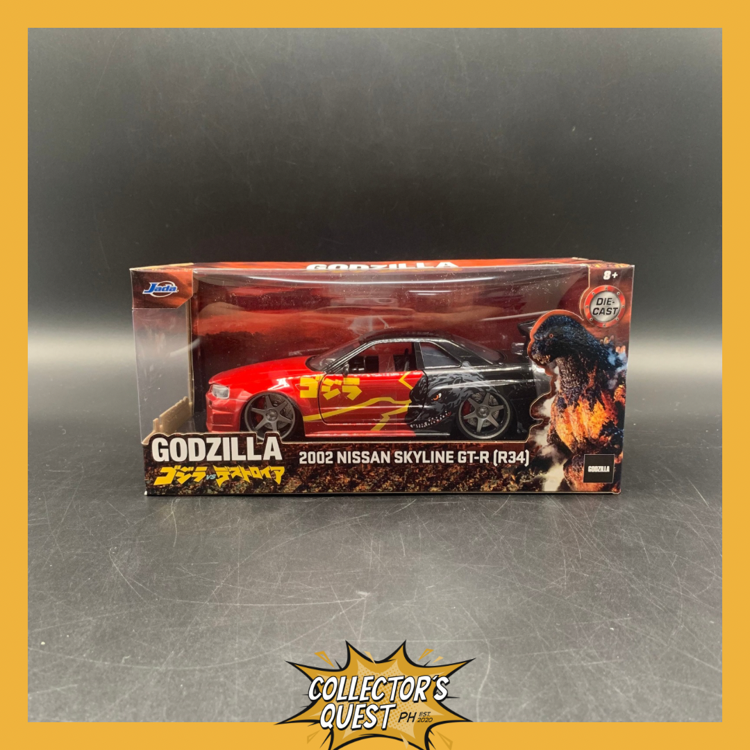 (IN STOCK) JADA TOYS 1:24 Scale Hollywood Rides Godzilla GTR Diecast Vehicle