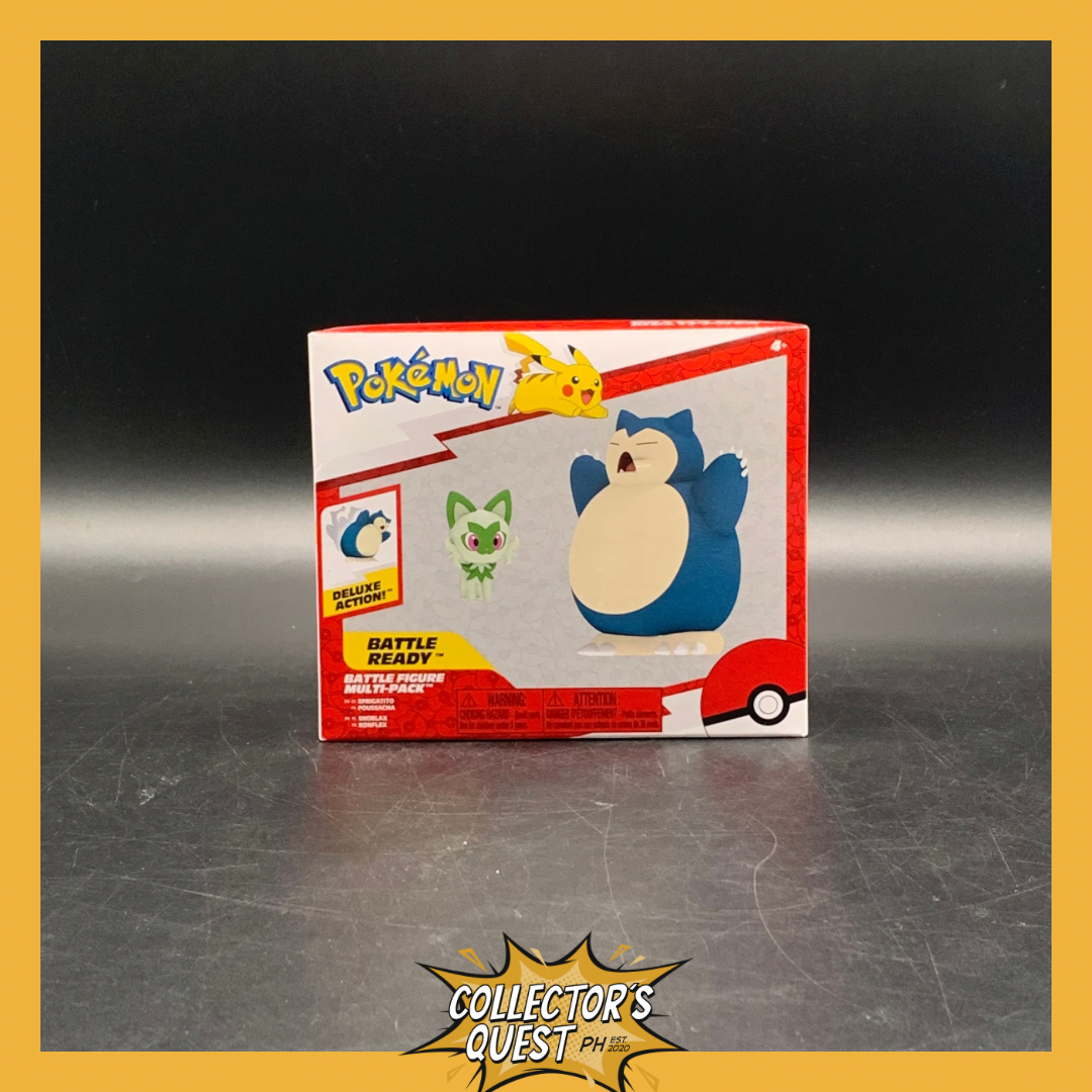 (IN STOCK) Jazwares Pokemon Battle Ready Snorlax with Sprigatito Battle Figure Multi-Pack
