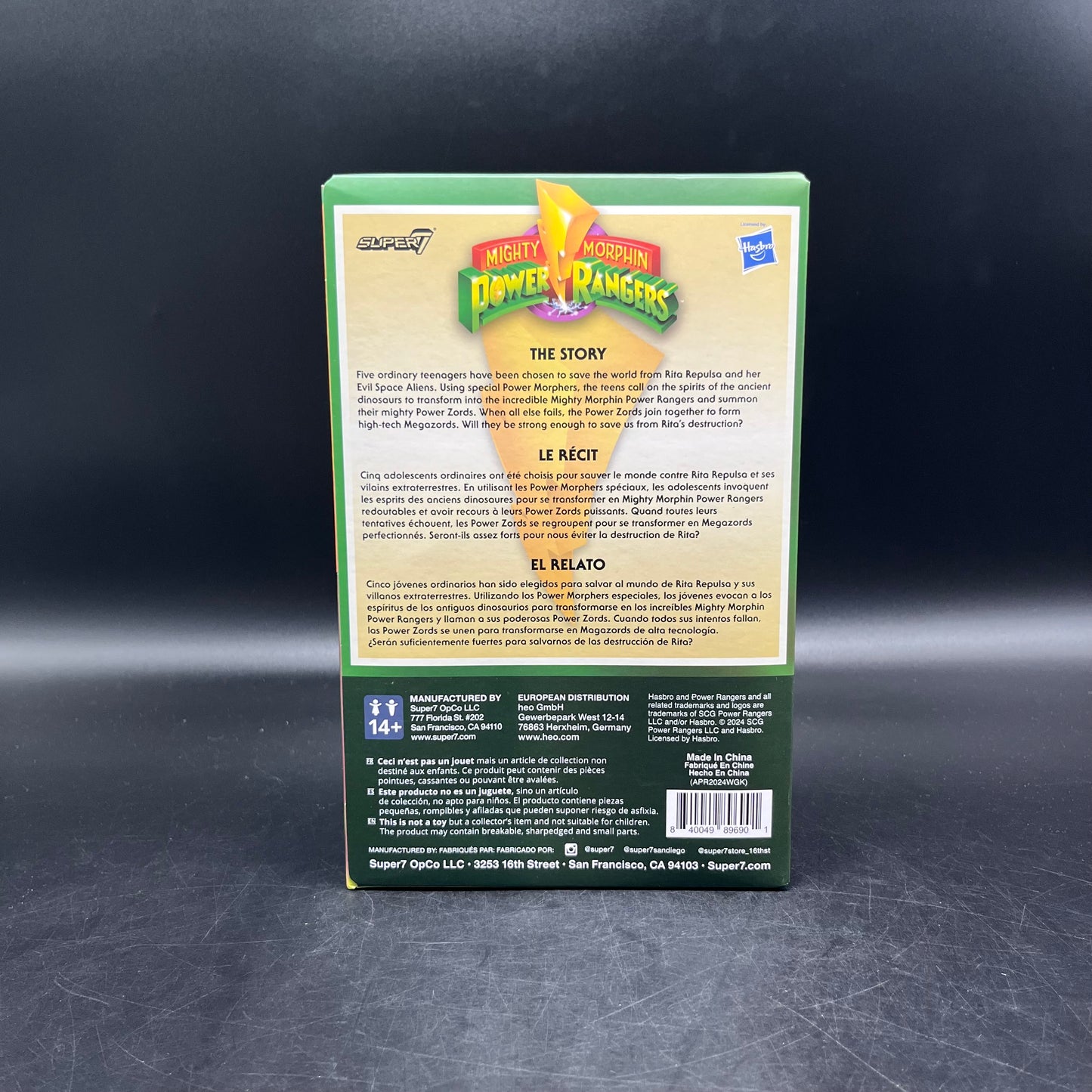 (IN STOCK) SUPER 7 Mighty Morphin Power Rangers Deluxe Wave 01 - Green Ranger Action Figure
