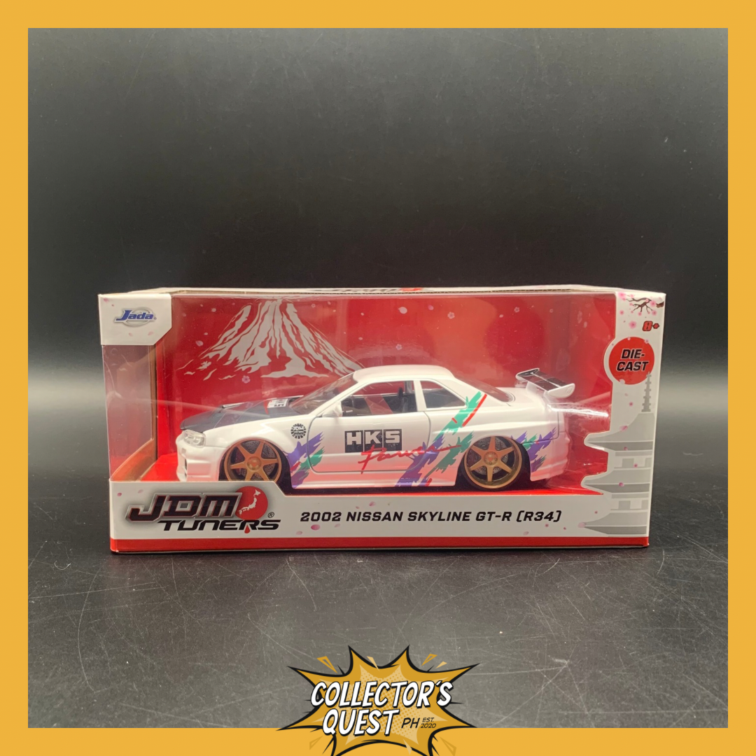 (IN STOCK) 36339 JADA TOYS 1:24 Scale JDM Tuners 2002 NISSAN Skyline GTR R34 Diecast Vehicle