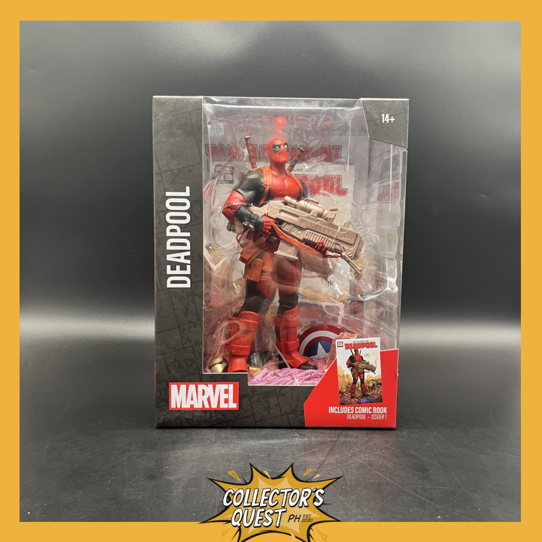 (IN STOCK) McFarlane Toys- Marvel Deadpool 1:6th Scale Collectible with Scene & Comic (Deadpool #1) Statue