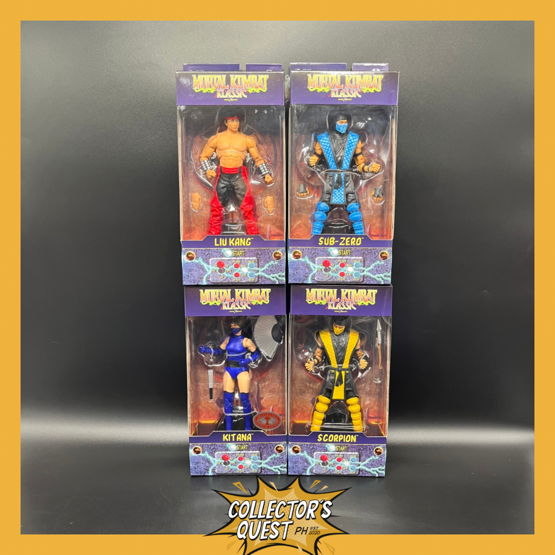 (IN STOCK) Mcfarlane Toys Mortal Kombat Klassics Liu Kang, Scorpion, Sub-Zero, & Kitana Action Figure SET of 4