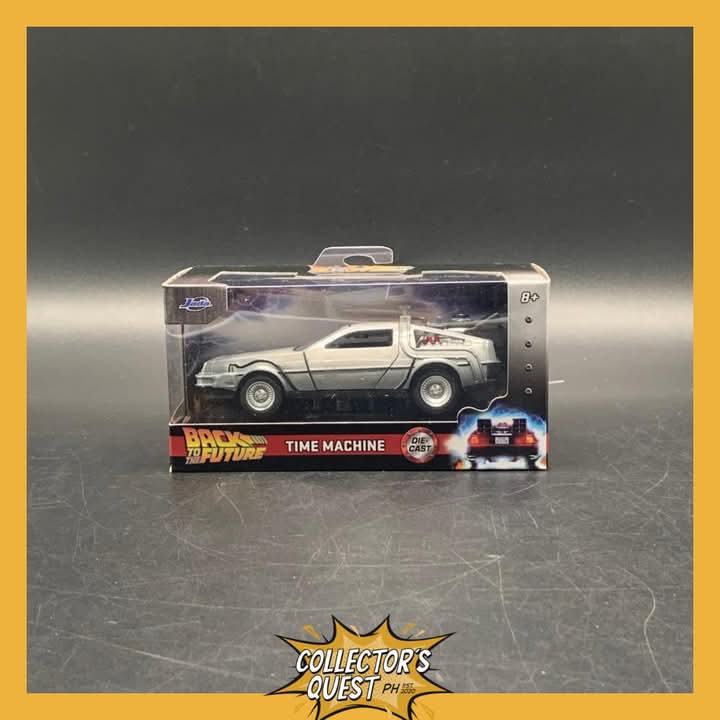 (IN STOCK) JADA TOYS 1:32 Scale Hollywood Rides Back to the Future 1 Delorean Time Machine Diecast Vehicle