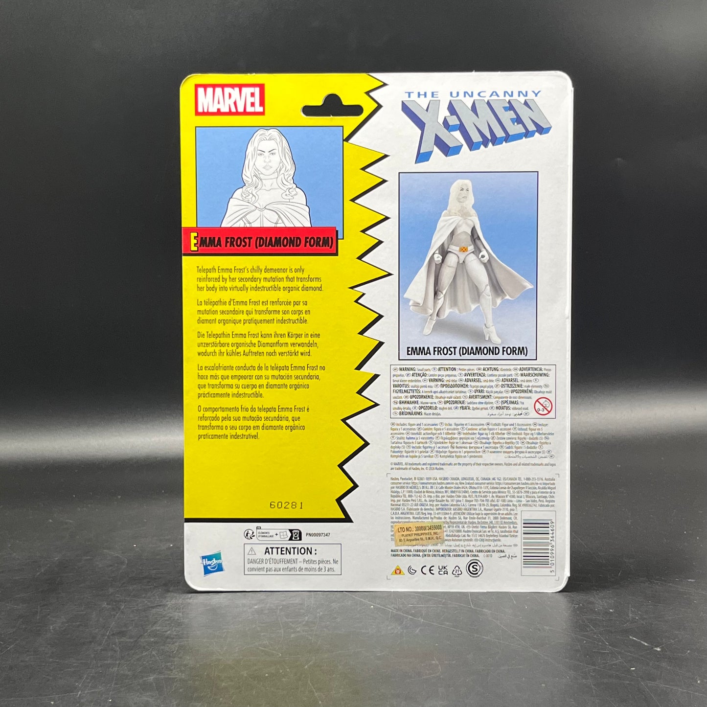 (IN STOCK) Marvel Legends Retro Carded X-Men Emma Frost (Diamond Form) Action Figure