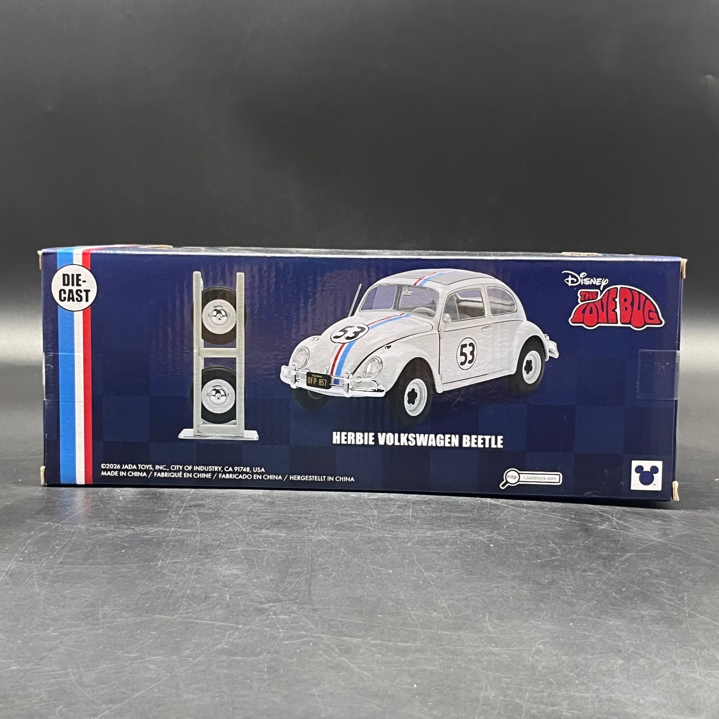 (IN STOCK) 37584 JADA Toys Hollywood Rides 1/24 Scale Disney Herbie the Love Bug Beetle Diecast Vehicle