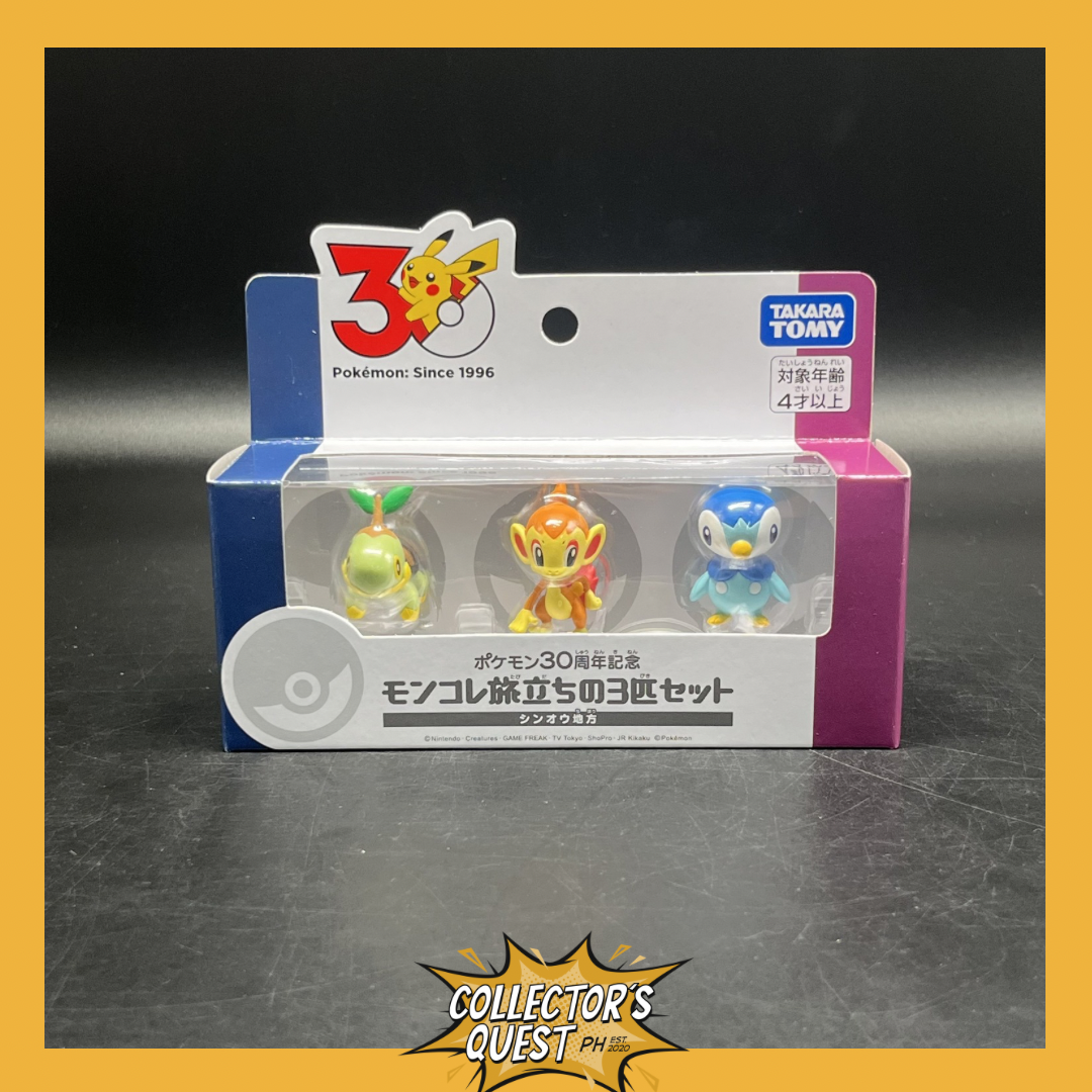 (IN STOCK) 996590 Takara Tomy Pokemon 30 Years Anniversary Moncolle Starters Sinnoh Set Of 3