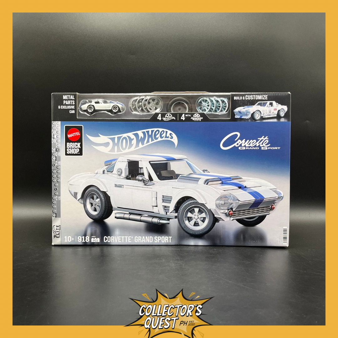 (IN STOCK) Mattel Brick Shop Hot Wheels Elite Series Building Set Corvette Grand Sport