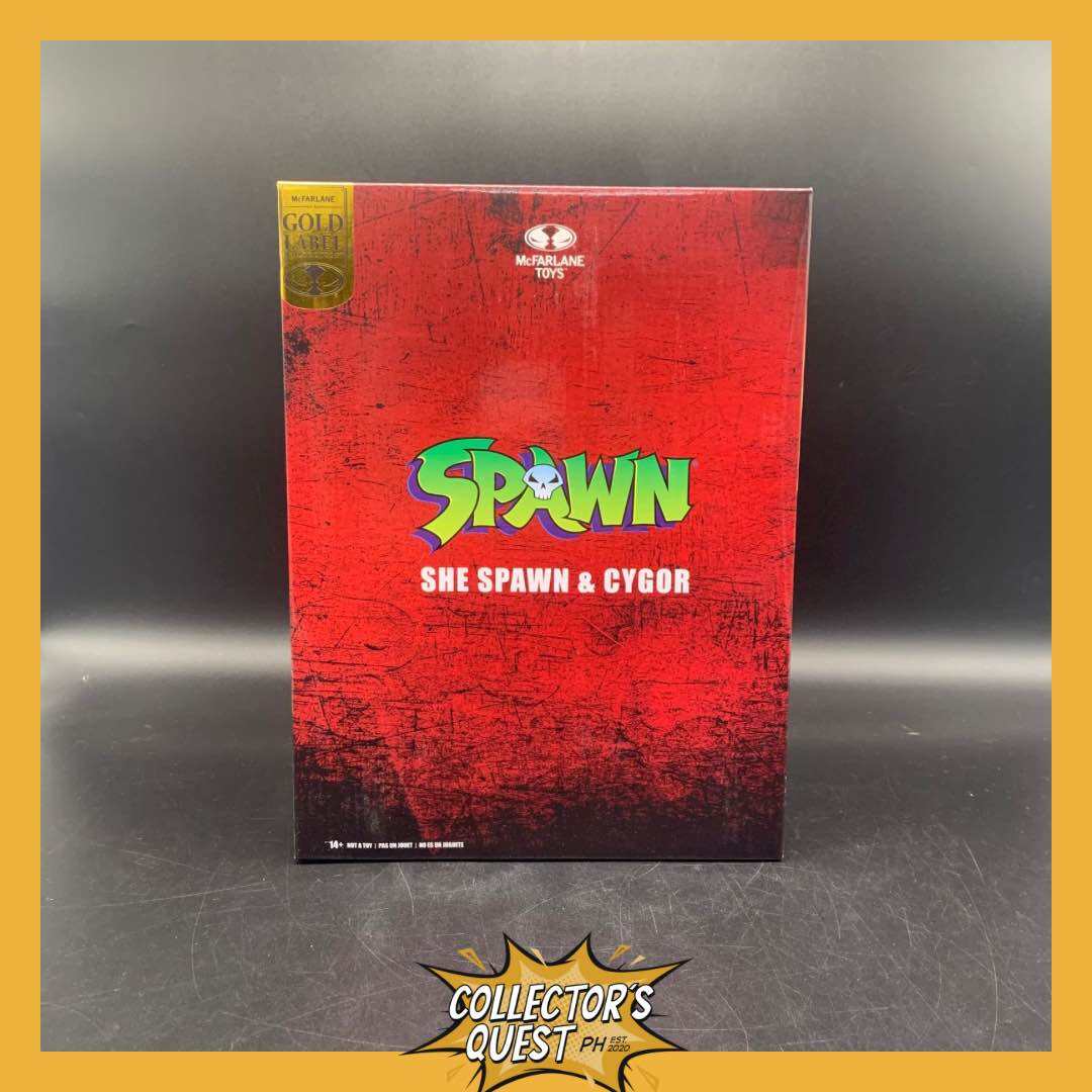 McFarlane Toys Spawn Gold Label: She-Spawn & Cygor Action Figure 2 Pezzi, Scala 7 Pollici, Ultra Articolate Con Accessori, Confezione Da Collezione