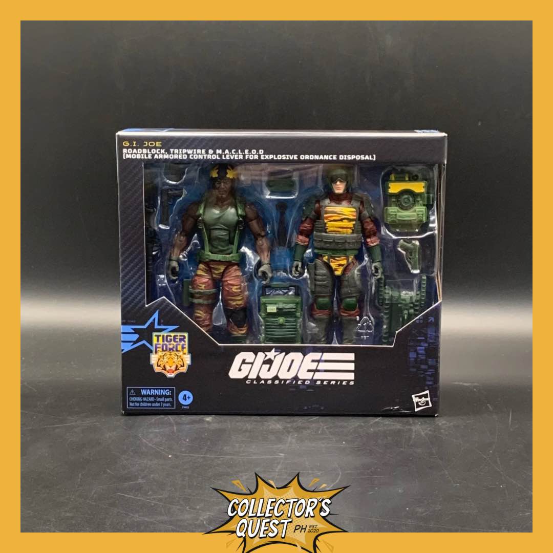 (IN STOCK) G.I. Joe Classified Series Roadblock, Tripwire, & M.A.C.L.E.O.D. Action Figure Set