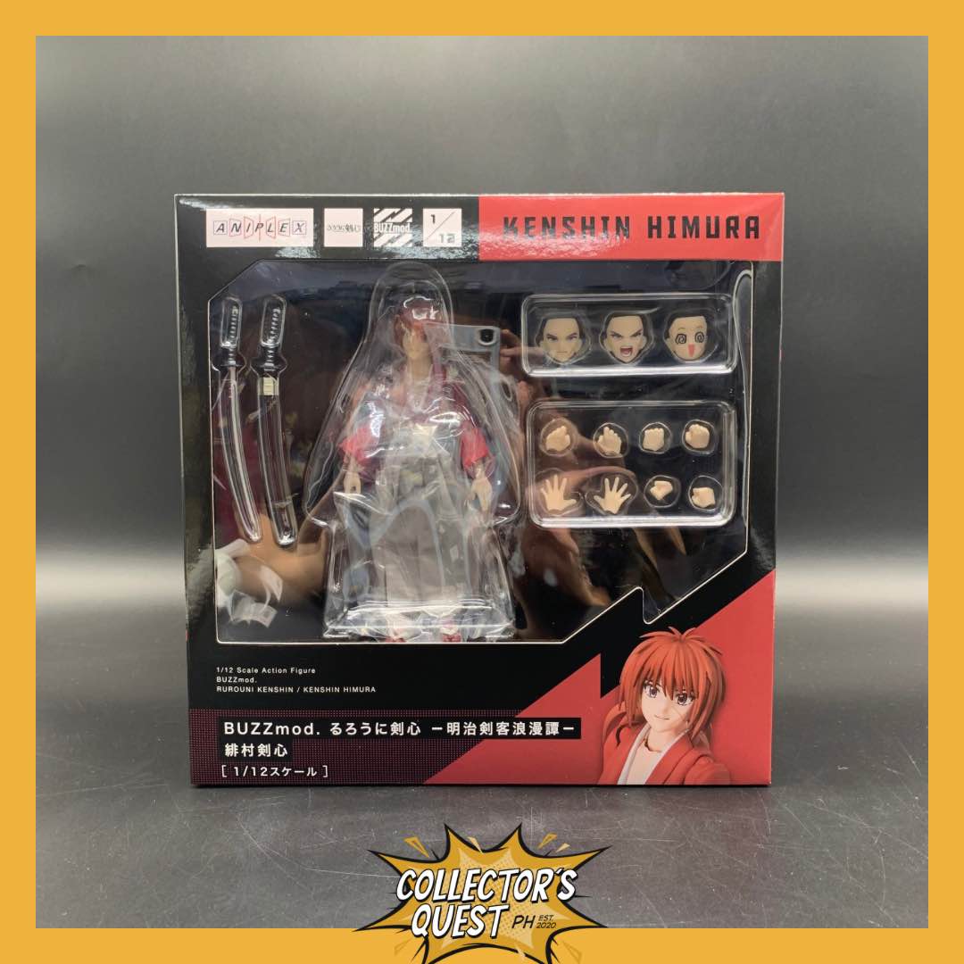 (IN STOCK) Aniplex Buzzmod 1/12 Scale Action Figure Ruruoni Kenshin Kenshin Himura Action Figure