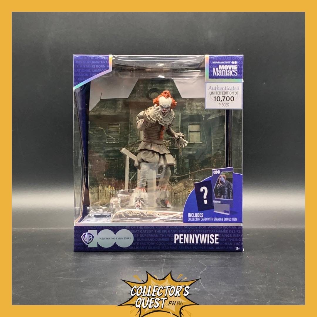 McFarlane Toys WB 100: Pennywise (It Chapter Two) Movie Maniacs 6" Posed Figure