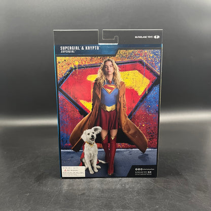(IN STOCK) Mcfarlane DC Deluxe Theatrical 7in- Supergirl and Krypto (Superman Movie 2025)(Gold Label) Action Figure