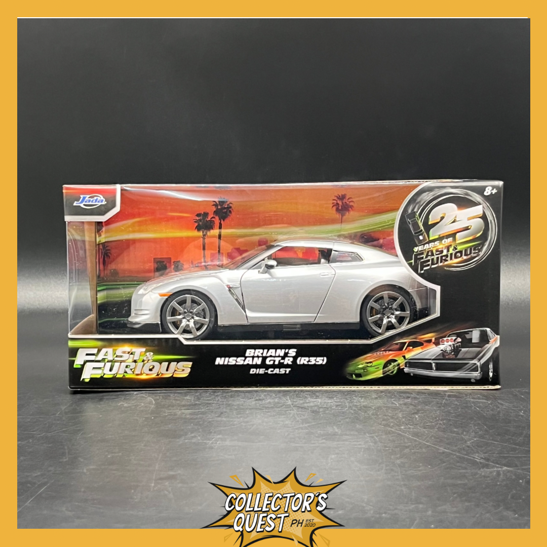 (IN STOCK) 97212 JADA Toys 1:24 Scale Fast & Furious Brian's Nissan GT-R (RS35) Diecast Vehicle (25th Anniversary Release)
