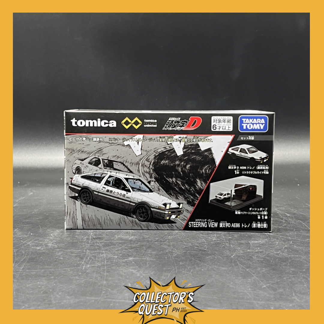 (IN STOCK) Tomica Premium Unlimited STEERING VIEW Initial D AE86 TRUENO (Volume 1) (Takumi Fujiwara) Die Cast Vehicle