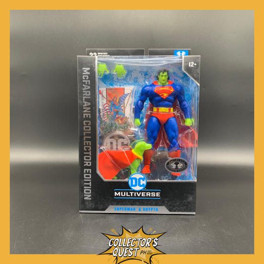 (IN STOCK) DC Multiverse Mcfarlane Collector's Edition Superman with Krypto (Platinum Edition) Action Figure