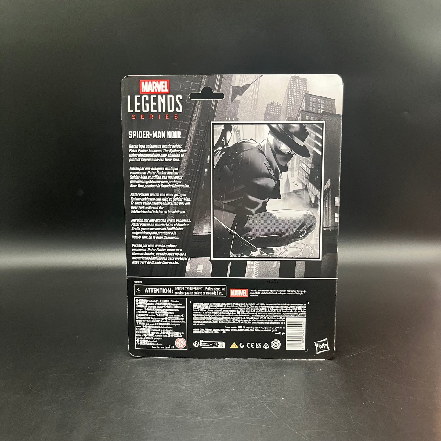 (IN STOCK) Marvel Legends Series Spiderman Retro Carded Spiderman Noir Action Figure