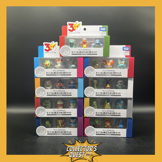 (IN STOCK) Takara Tomy Pokemon 30 Years Anniversary Moncolle Starters Paldea, Galar, Alola, Kalos, Johto, Hoenn, Unova, Sinnoh  & Kanto Set