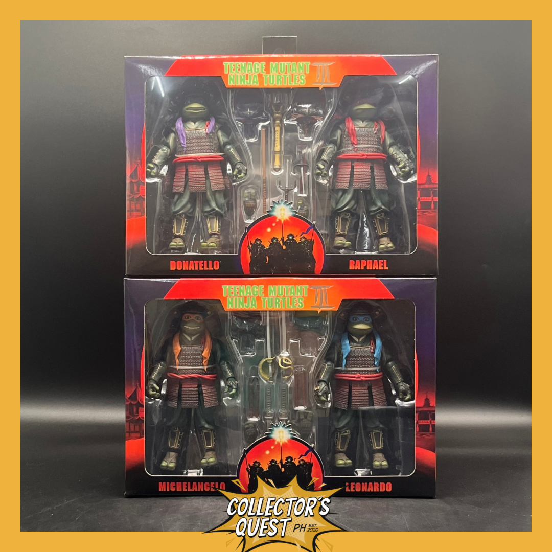 (IN STOCK) NECA Teenage Mutant Ninja Turtles TMNT 3 Turtles in Time Leonardo & Michaelangelo, Donatello & Raphael Action Figure Set