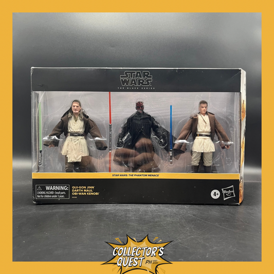 (IN STOCK) Star Wars Black Series The Phantom Menace Qui-Gon Jinn, Darth Maul, & Obi-Wan Kenobi 3 Pack Action Figures