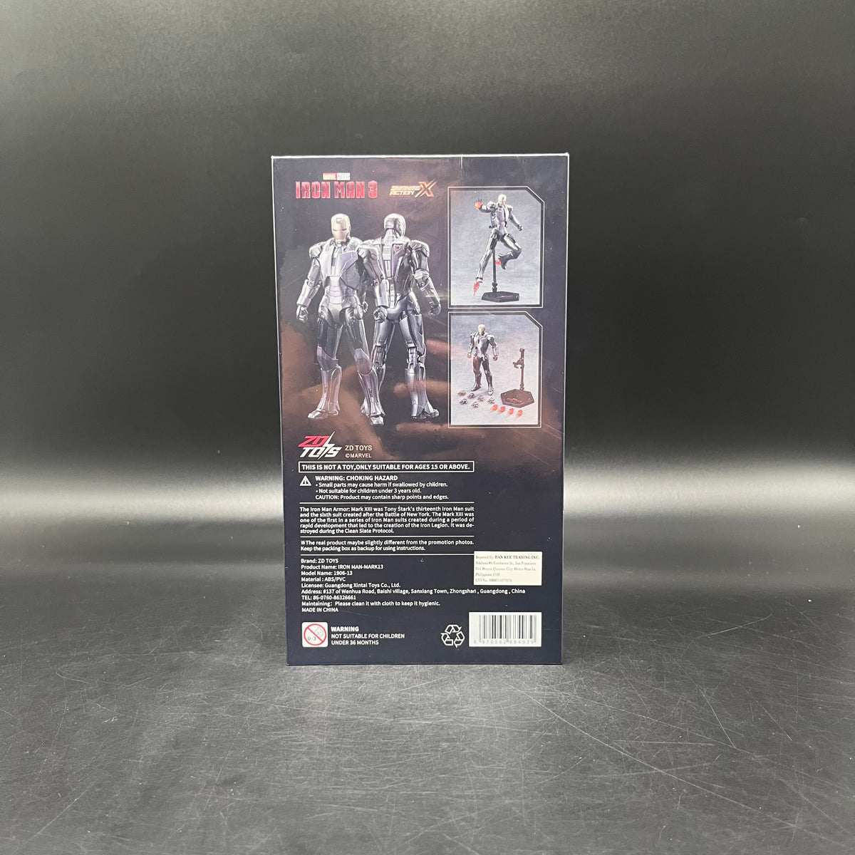 (IN STOCK) ZD Toys Marvel Iron Man Mark 13 1/10 Action Figure